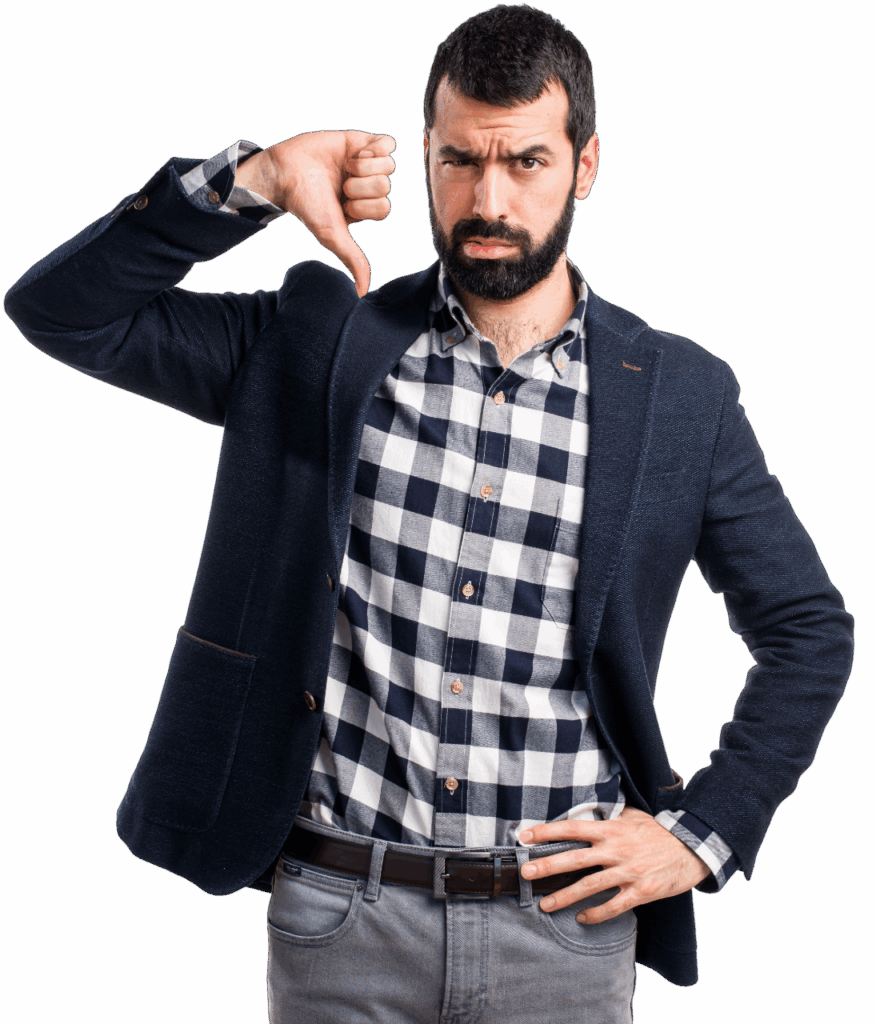 Concerned man pointing down, highlighting common roofing issues like leaks, damage, and poor installation – JL All Roofing